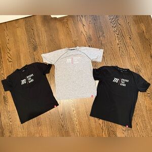 Marucci DriFit Tshirts Youth Large/Extra Large. 3 Shirts. Black/Grey